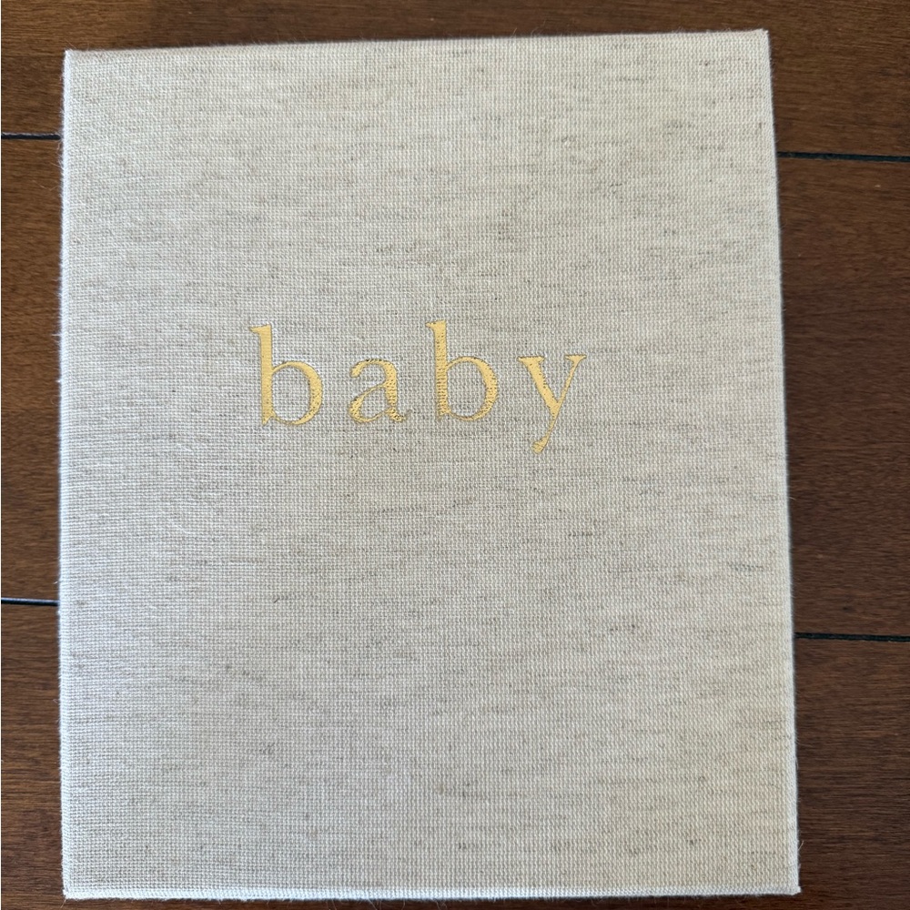 Gold Lettered Baby Keepsake Memory Book